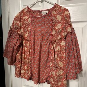 Rachel Zoe Women's Red Floral Blouse